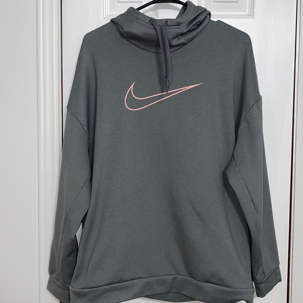 Nike gray and pink sweater.